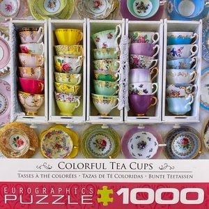 Colorful Tea Cups puzzle 1,000 pieces by EuroGraphics